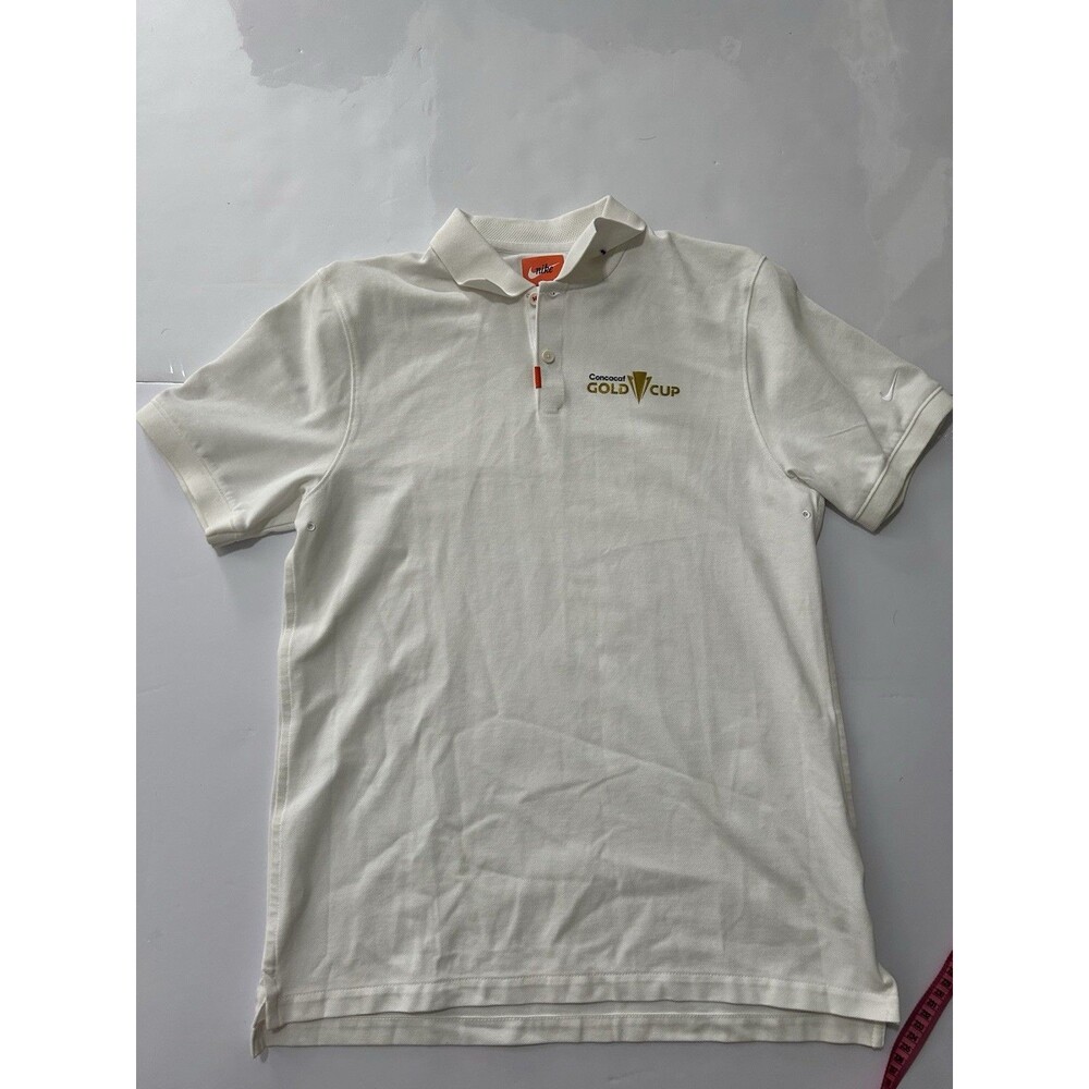 Nike Men's Dri-Fit Polo Concacaf Gold Cup S/S White Size Small S Cotton Blend